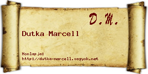 Dutka Marcell névjegykártya